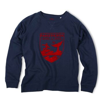Sweat navy - red Whale 1