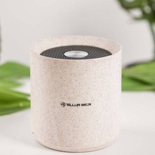 Tellur Green Bluetooth speaker, 3W, wheat straw, cream