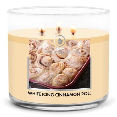 Vela White Icing Cinnamon Roll Goose Creek® 411 gramos Colección 3 mechas