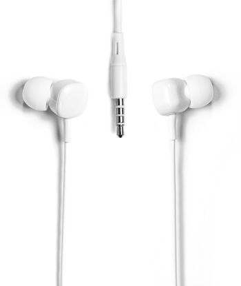 Écouteurs intra-auriculaires filaires Tellur Basic Sigma avec microphone, blanc 3