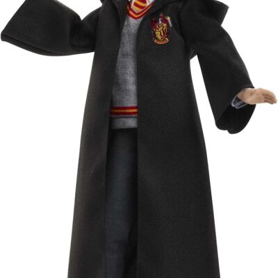 Harry Potter – Poupée Harry Potter - Poupée articulée en uniforme Gryffondor en tissu avec baguette magique - 26 cm - Réf : FYM50