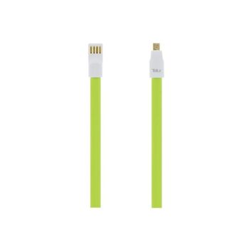 Tellur Câble de données magnétique, USB vers micro USB, 1,2 m, vert