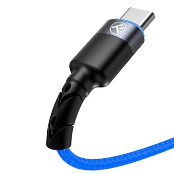 Câble de données Tellur USB vers Type-C avec lumière LED, 3A, 1,2 m, bleu 3