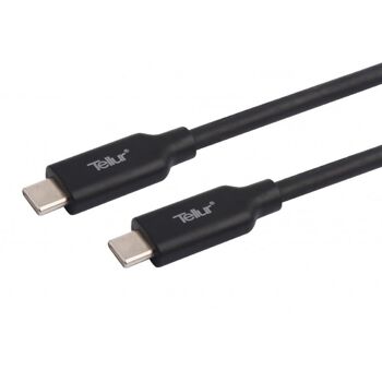Câble de données Tellur, Type-C vers Type-C USB 3.1 Gen 2, 10Gbps, 5A, 1m, Noir
