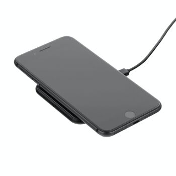 Pad de charge rapide sans fil Tellur Qi Slim WCP04, 10 W, certifié QI, verre trempé, noir 2