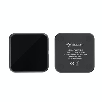 Pad de charge rapide sans fil Tellur Qi Slim WCP04, 10 W, certifié QI, verre trempé, noir 4
