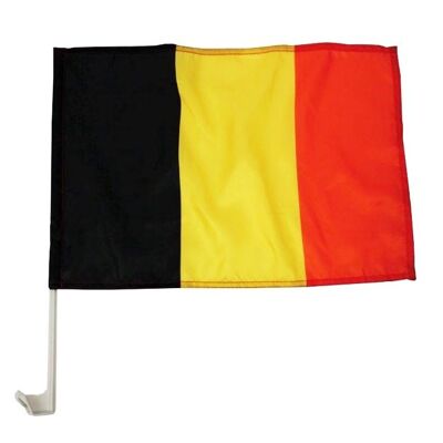 Drapeaux de voiture belges noir/jaune/rouge