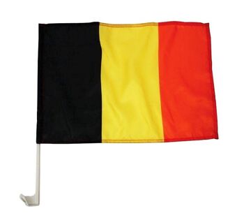 Drapeaux de voiture belges noir/jaune/rouge