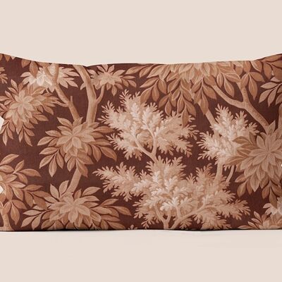 Cushion, 100% polyester, vintage floral, removable cover - Camille