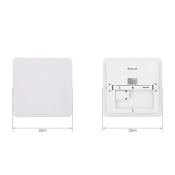 Plafonnier LED Tellur WiFi, 24W, blanc/chaud, variateur, carré, blanc 3