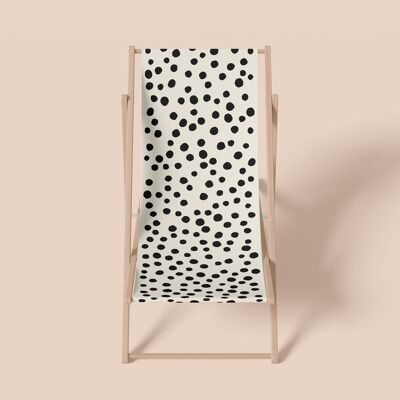 Bouncer, polka dot pattern, black and white, 100% polyester, made in france - Pia
