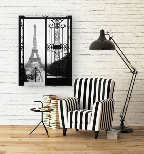 Quadro con fotografia artistica, stampa su tela: Torre Eiffel vista dal Trocadero, Parigi