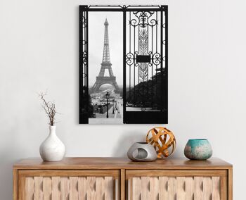 Tableau avec photographie d'art, impression sur toile : Tour Eiffel vue du Trocadéro, Paris 3