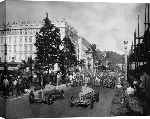 Quadro con fotografia d'epoca, stampa su tela: Gran Premio di Nizza, 1933