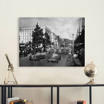 Cadre avec photographie d'époque, tirage sur toile : Grand Prix de Nice, 1933 2