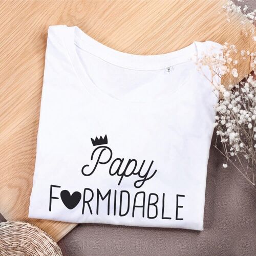 Tee-shirt blanc "Papy formidable"