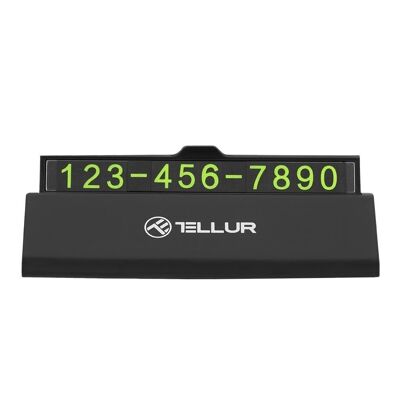 Tellur Temporary car parking phone number card, black