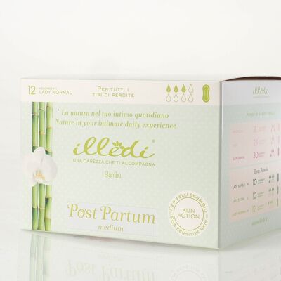 LADY NORMAL – 12 Postpartum pads in bamboo fibre