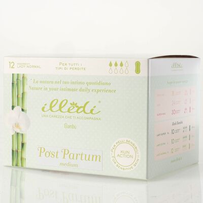 LADY NORMAL – 12 Postpartum pads in bamboo fibre