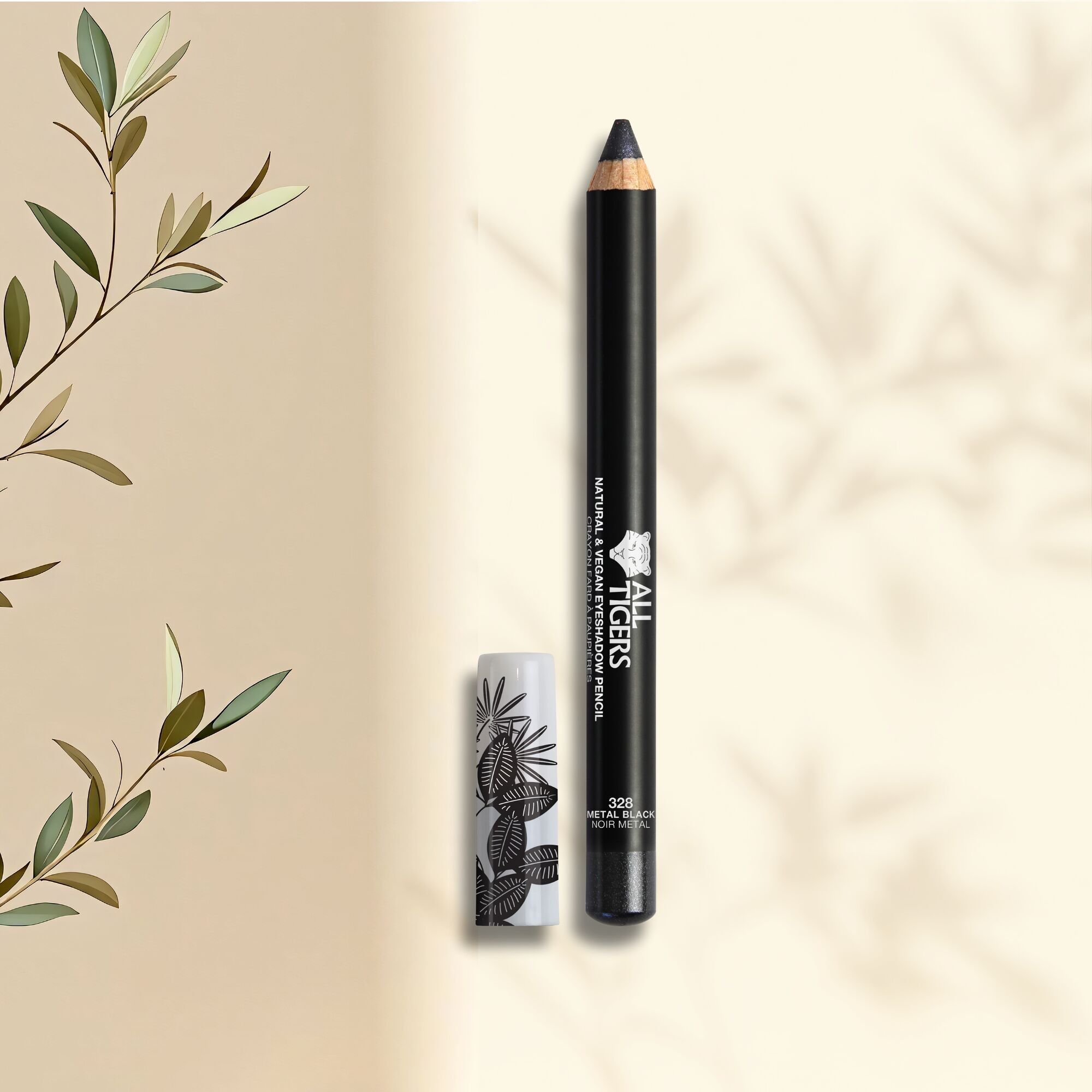 Sombra de ojos natural y vegana 328 NOIR METAL