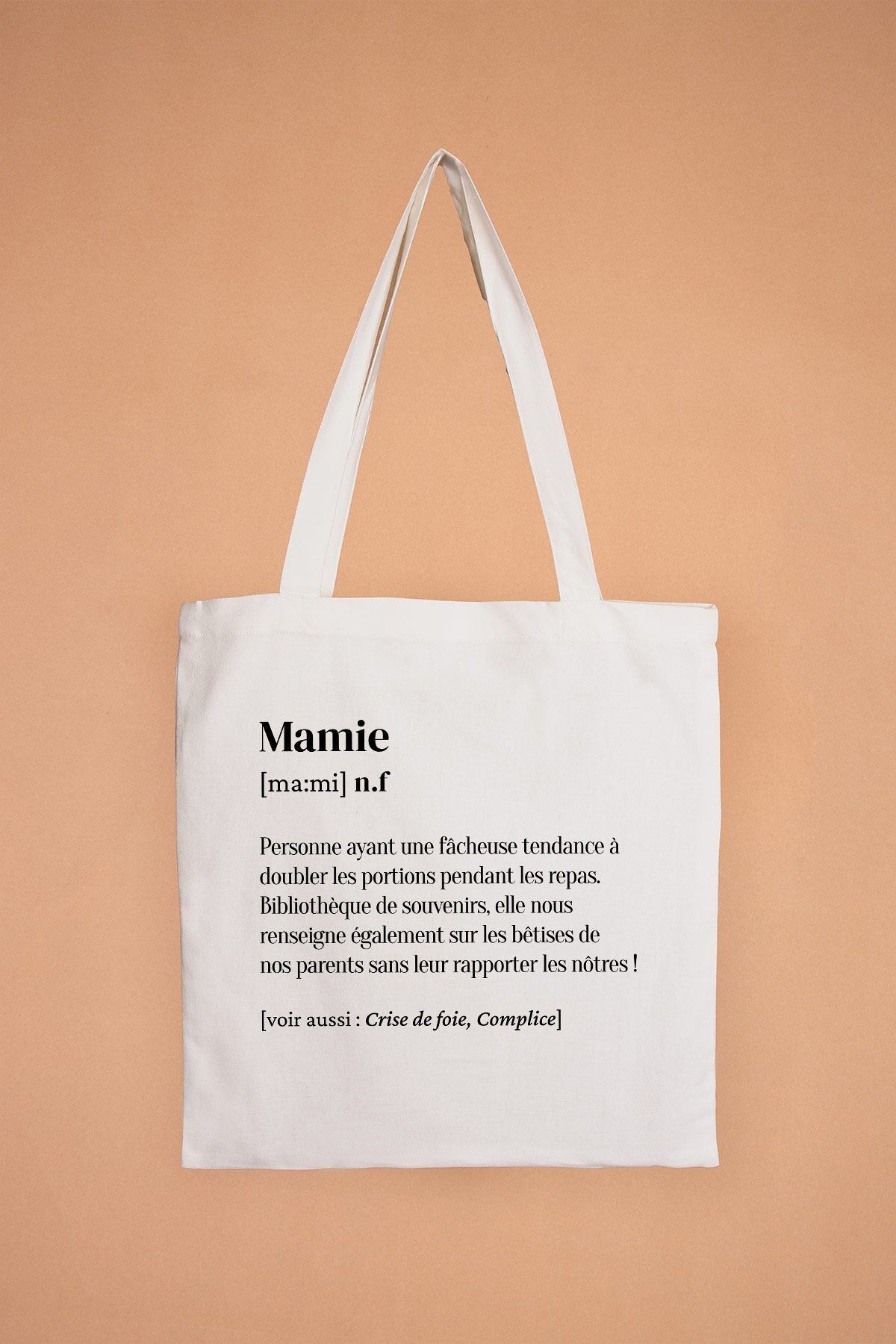 Definizione di borsa tote Mamie 100% cotone