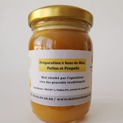 Préparation Miel, Pollen, Propolis (Net : 250g)