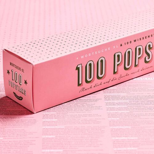 100 POPSTARS | XL Spiel & Rätsel POSTER | 65x100cm | Stratier