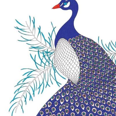 Large NOTEBOOK 100% made in Lyon - Lucky peacock
