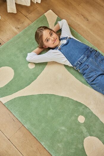 Tapis Enfant Eléphant vert 2