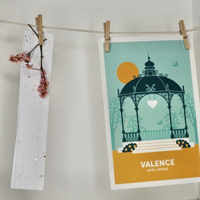 Postkarte Valencia - gelb