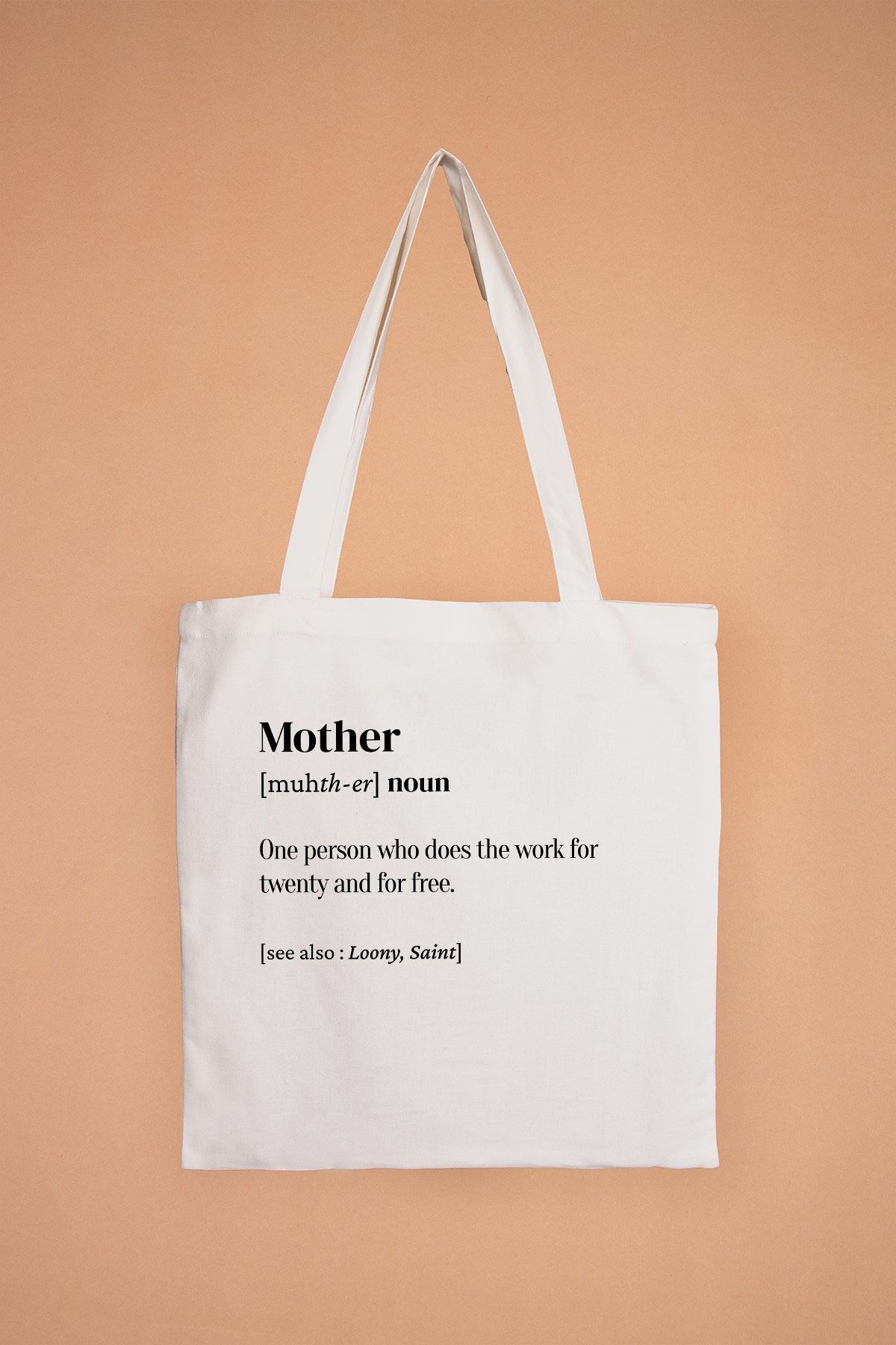 Definizione di borsa tote Madre 100% cotone