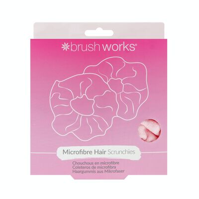 Scrunchies para el cabello de microfibra Brushworks (paquete de 2)
