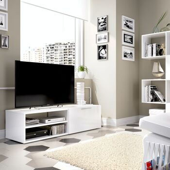 Meuble TV Blanc Brillant Soho 2