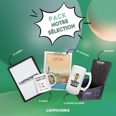 Pack di poster, cornici, tazze e boccali di birra + display gratuito!