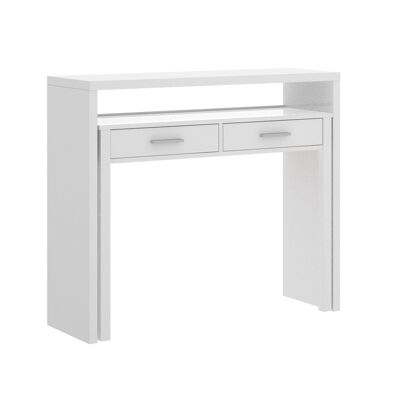 Mesa de escritorio extensible Seven - Blanco Brillo