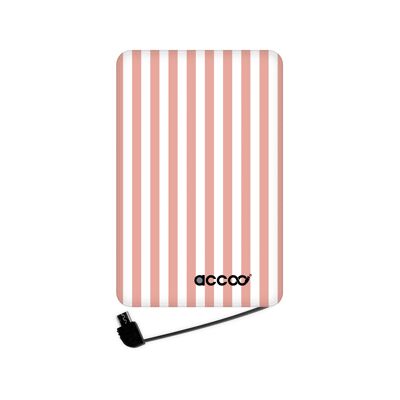 Batterie externe Modèle M - Design Pink Stripes