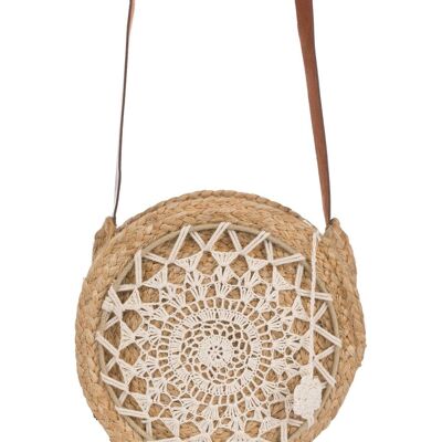 HANDMADE BAG 50% STRAW 50% COTTON AH7192BO_UNICO