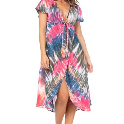 TYE DYE 100% VISCOSE DRESS AJ5052V_UNICO