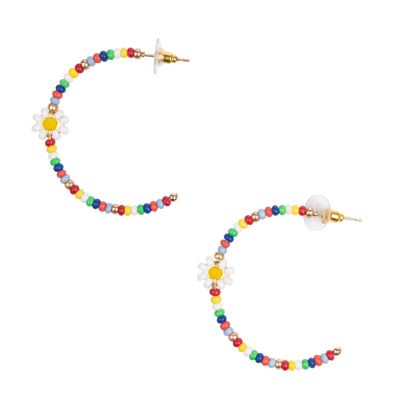 EARRINGS WITH METAL BEADS + BEAD CE7599EA_UNICO