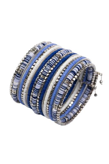 BRACELET AVEC PERLES METAL + PIERRE + PERLE CE7602BC_UNICO 1