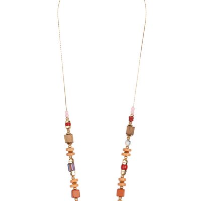 NECKLACE WITH METAL BEADS + BEAD CE7615GA_UNICO
