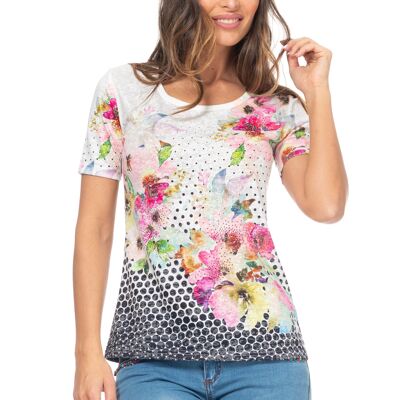 PRINTED T-SHIRT 80% POLYESTER 20% VICOSA CH3158T_UNICO