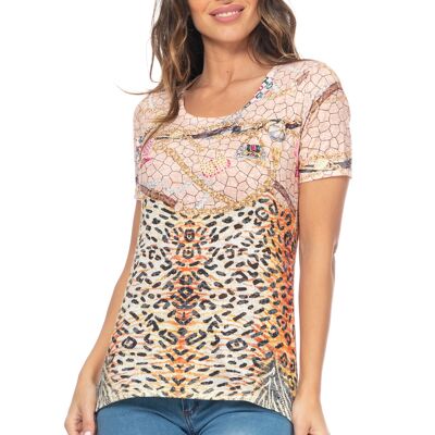 PRINTED T-SHIRT 80% POLYESTER 20% VICOSA CH3162T_UNICO