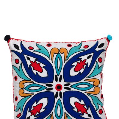 EMBROIDERED CUSHION COVER 40x40cm 100% POLYESTER DO5497-14CO_UNICO