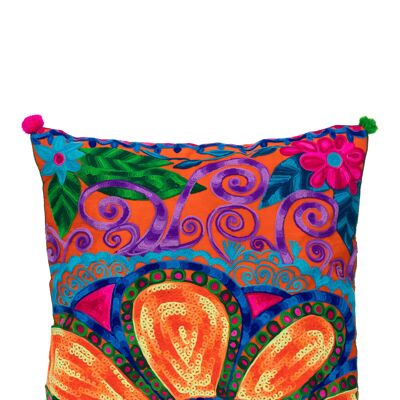 EMBROIDERED CUSHION COVER 40x40cm 100% POLYESTER DO5497-6CO_UNICO