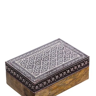 DECORATED WOODEN BOX 15X10X6CM WOOD WITH PAINTED MOTIF DO5510BX_UNICO