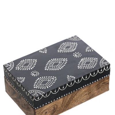 DECORATED WOODEN BOX 15X10X6CM WOOD WITH PAINTED MOTIF DO5511BX_UNICO