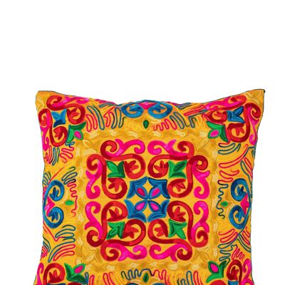 EMBROIDERED CUSHION COVER 40x40cm 100% POLYESTER DO7706CO_UNICO