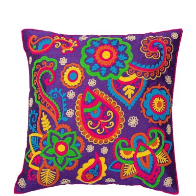 EMBROIDERED CUSHION COVER 40x40cm 100% POLYESTER DO7708CO_UNICO
