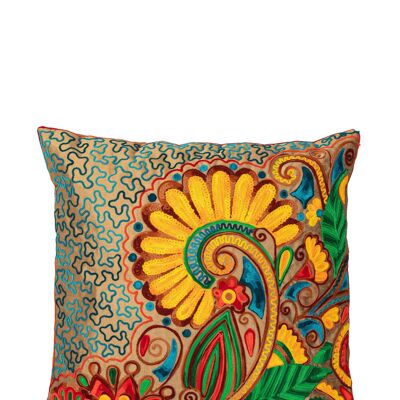 EMBROIDERED CUSHION COVER 40x40cm 100% POLYESTER DO7736CO_UNICO